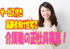 無理なく働ける４週９休！年間休日117日♪サ高住での介護職員大募集！介護福祉士必見♪資格取得支援制度あり♪お気軽にご応募下さい^^【東大阪市】【正社員】【ID：1259-ho-kf-s-s】 イメージ